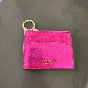 Kate Spade Metallic Pink Card Holder